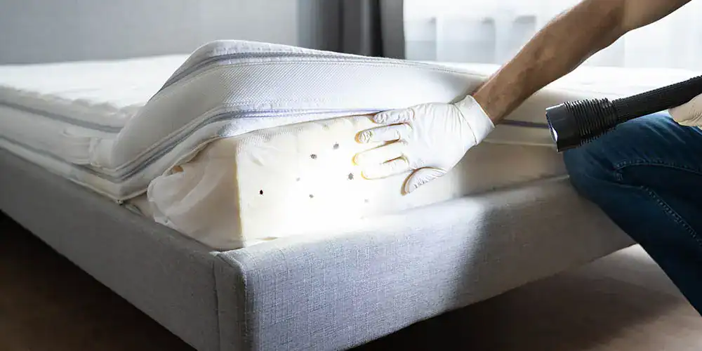 Recherche de punaises de lit sur un matelas Essonne 91