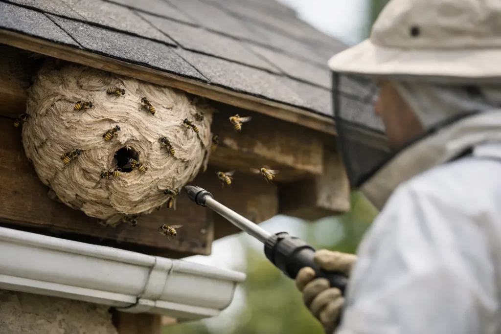 Nid de guêpes sous toiture : que faire ?