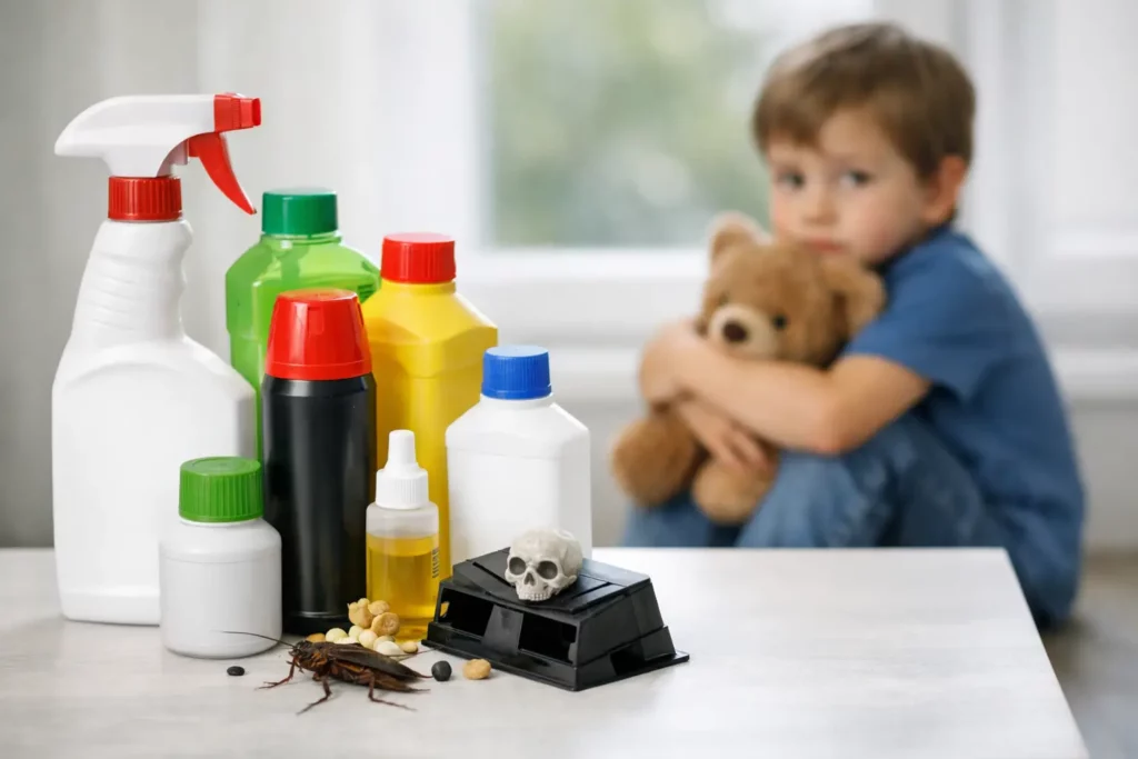 Biocides dangereux pour enfants, quels risques ?