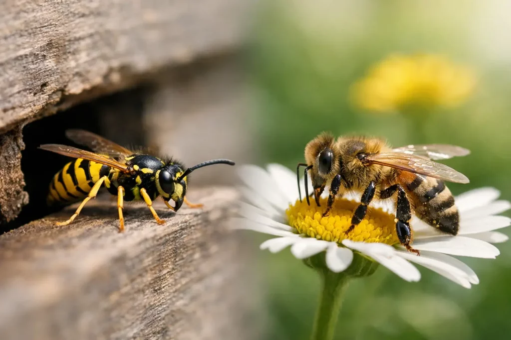 Guêpes abeilles : les reconnaître et réagir vite